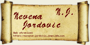 Nevena Jordović vizit kartica